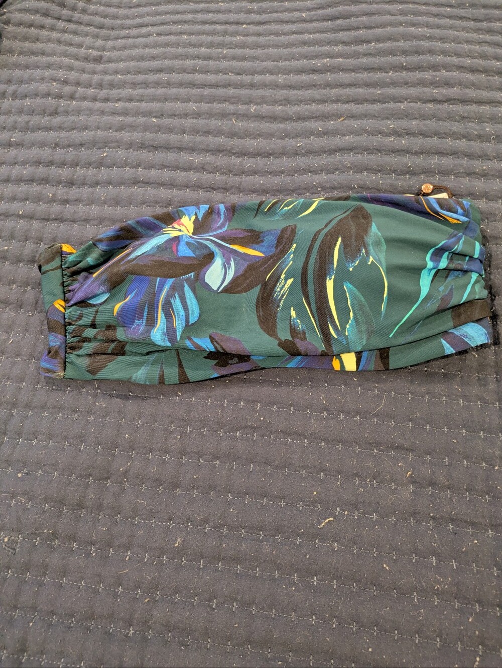 Calia Green Tropical Bandeau Swim Top